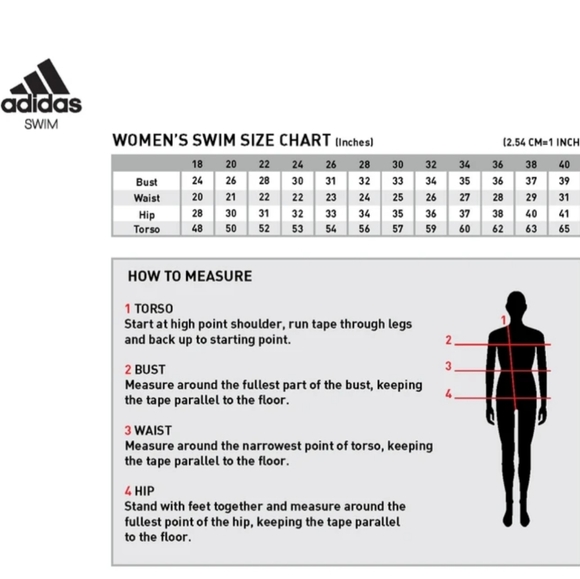 adidas swimsuit size 38
